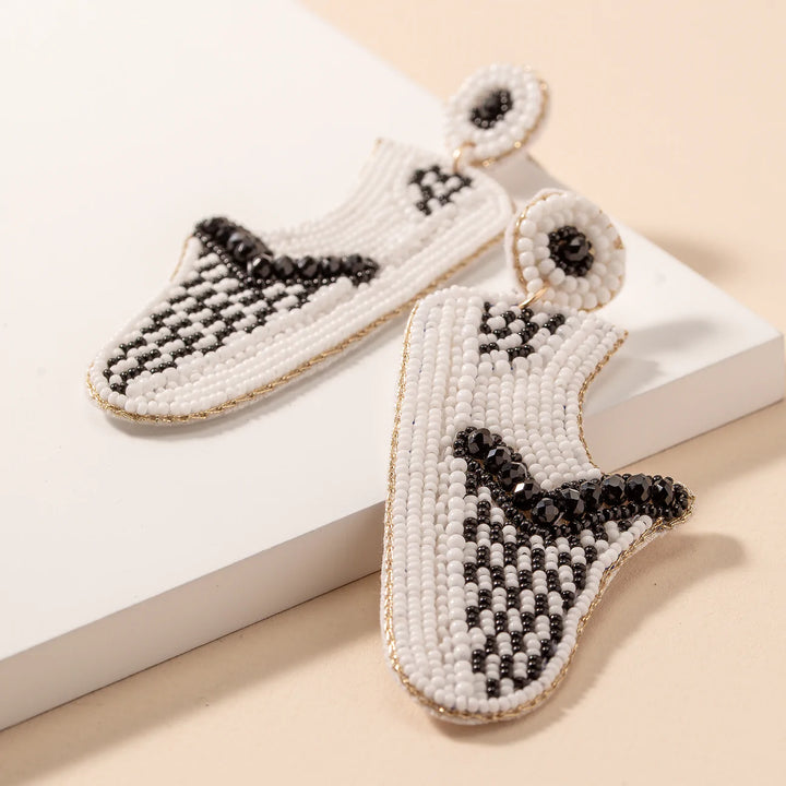 Bead Slip-On Sneakers Earrings