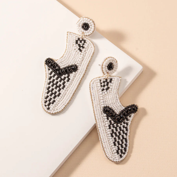 Bead Slip-On Sneakers Earrings