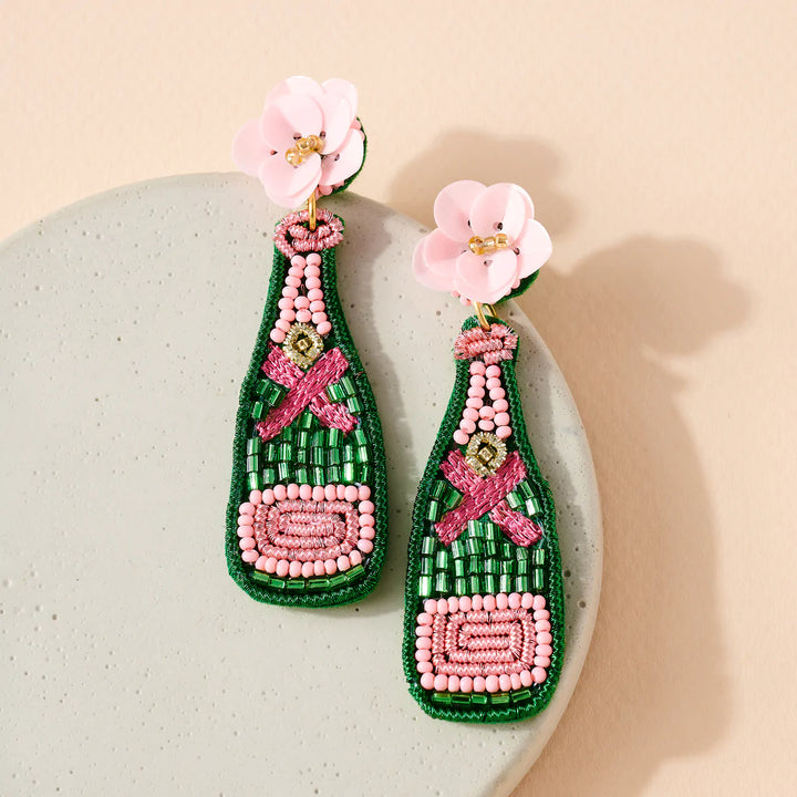 Bottle Beaded Earrings