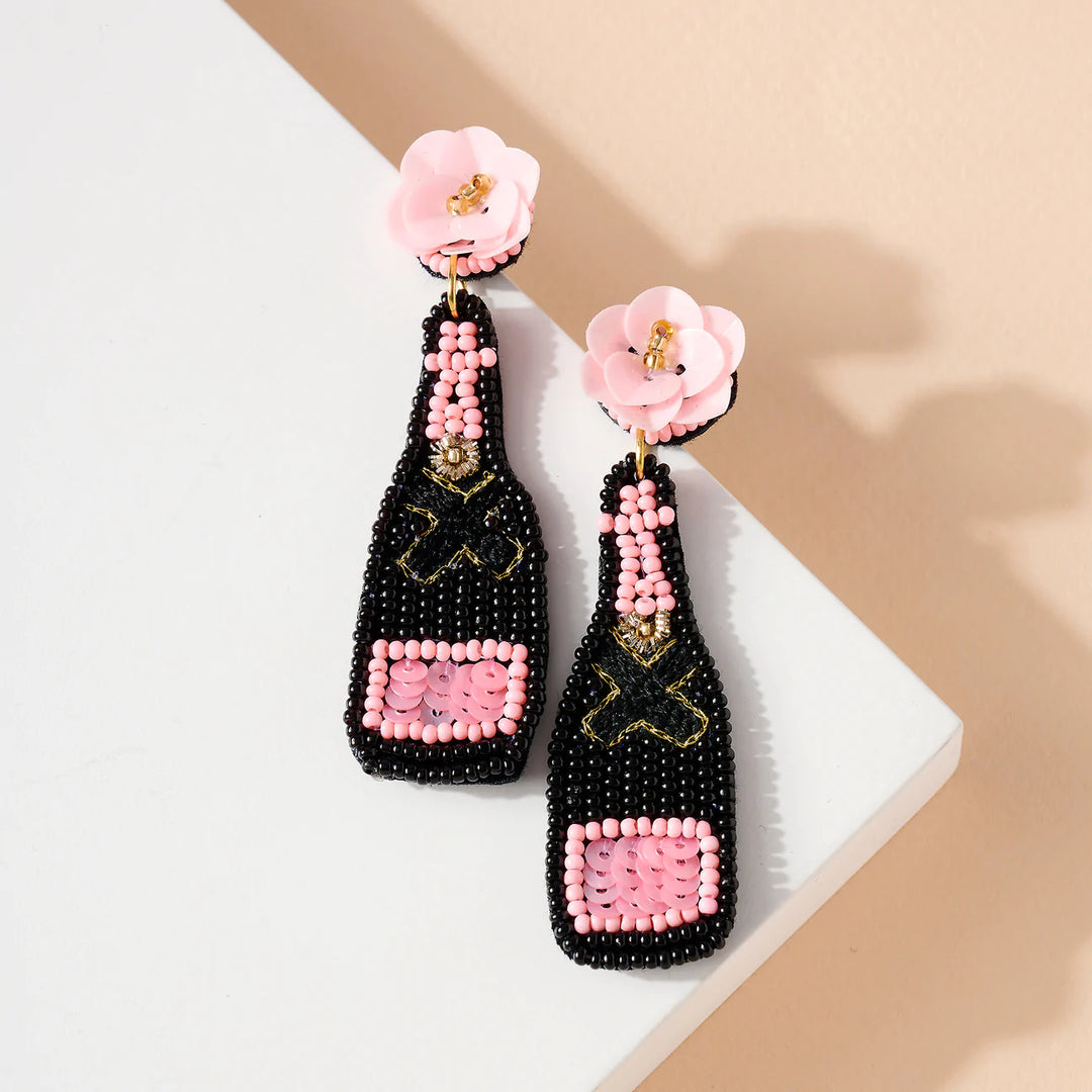 Bottle Beaded Earrings